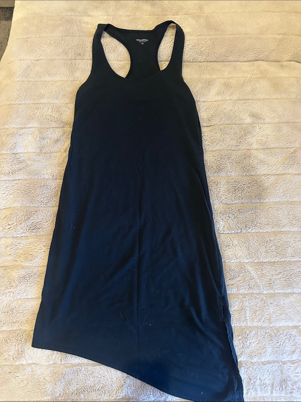 manduka Navy Blue  Racerback Tank Dress